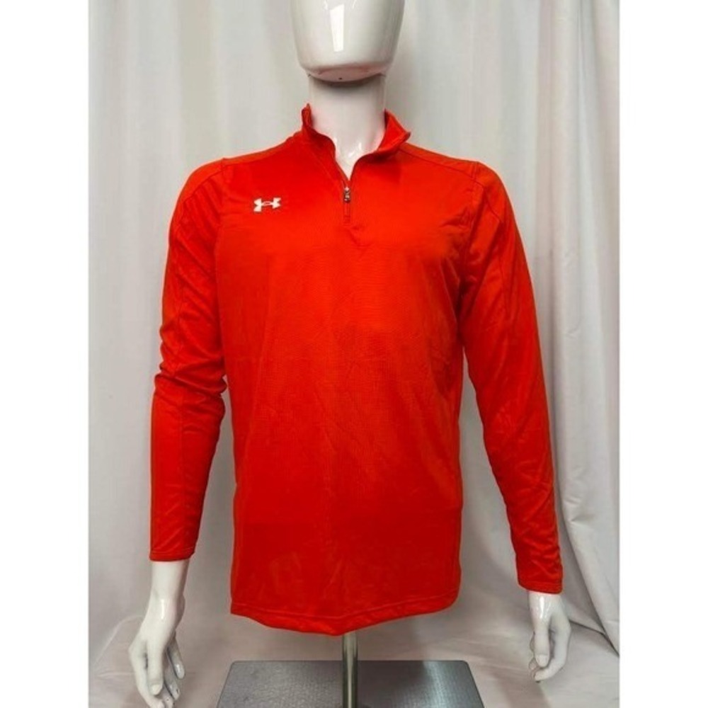 NWT! Under Armour Men's Dark Orange Locker Quarter Zip SMALL